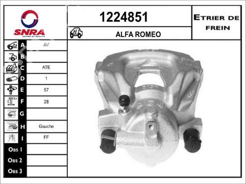 Used Left front brake caliper Left front brake caliper ALFA ROMEO GIULIETTA (940_) [2010-2020] 35908000 35908000
