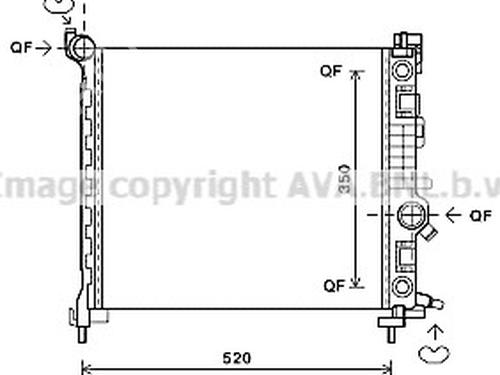 water-radiator-opel-meriva-b-mpv-s10-2010-2011-2012-2013-2014-2015-2016-2017-35914589 main image