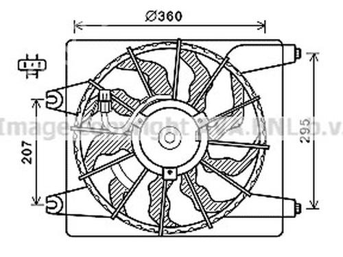 Used Radiator fan Radiator fan HYUNDAI SANTA FÉ II (CM) 2.2 CRDi (155 hp) 35914461 35914461