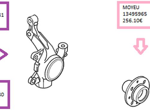 Used Right front steering knuckle Right front steering knuckle OPEL CORSA D (S07) 1.3 CDTI (L08, L68) (95 hp) 35915193 35915193