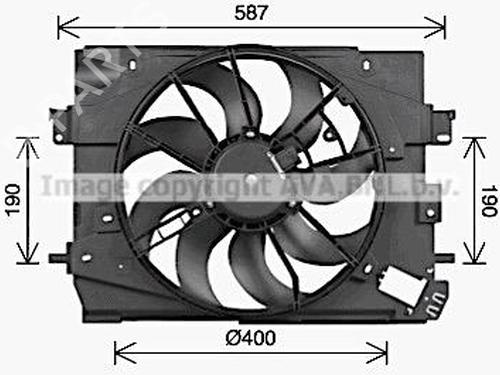 Used Radiator fan Radiator fan RENAULT CLIO IV (BH_) 1.5 dCi 90 (90 hp) 33596310 33596310