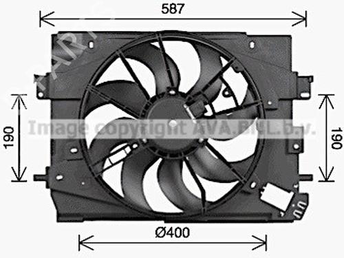 Used Radiator fan Radiator fan DACIA LOGAN MCV II 1.0 SCe 75 (73 hp) 35915912 35915912