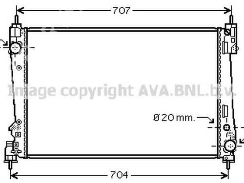 Used Water radiator Water radiator ALFA ROMEO MITO (955_) 1.3 MultiJet (955AXP1A, 955AYC1A) (95 hp) 33837323 33837323