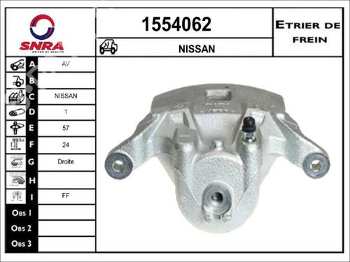 Right front brake caliper NISSAN PULSAR Hatchback (C13) 1.5 dCi | BP33586153M104 - Image 2