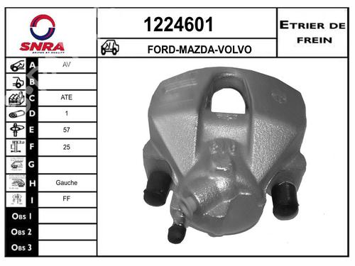 Used Left front brake caliper Left front brake caliper FORD FOCUS III Turnier 2.0 TDCi (136 hp) 34108514 34108514