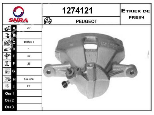 Used Left front brake caliper Left front brake caliper PEUGEOT 308 SW II (LC_, LJ_, LR_, LX_, L4_) 1.6 BlueHDi 120 (120 hp) 35916118 35916118