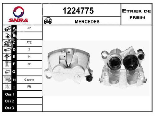 Used Left front brake caliper Left front brake caliper MERCEDES-BENZ M-CLASS (W164) [2005-2012] 35915097 35915097