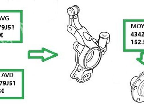Used Left front steering knuckle Left front steering knuckle SUZUKI SX4 (EY, GY) 1.6 DDIS (RW416D) (90 hp) 35912922 35912922