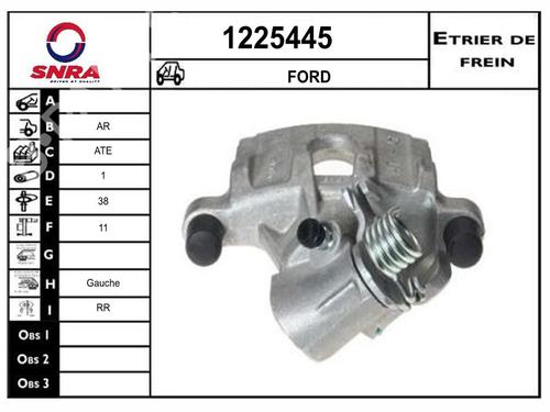 Used Left rear brake caliper Left rear brake caliper VOLVO C30 (533) 2.0 D (136 hp) 35913279 35913279