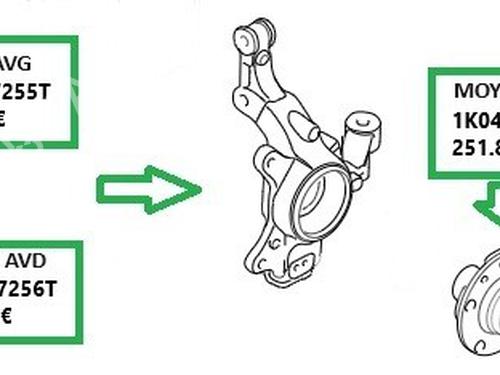 right-front-steering-knuckle-audi-a3-8p1-2003-2004-2005-2006-2007-2008-2009-2010-2011-2012-2013-33595529 main image