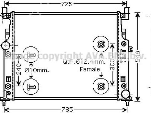 Used Water radiator Water radiator MERCEDES-BENZ M-CLASS (W164) ML 280 CDI 4-matic (164.120) (190 hp) 33593759 33593759
