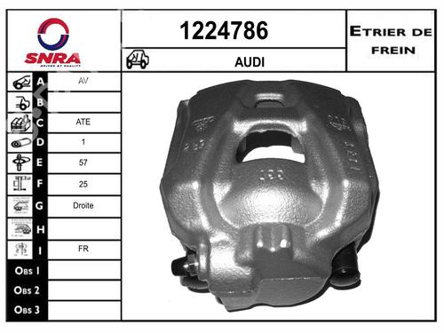 Used Right front brake caliper Right front brake caliper AUDI A5 Sportback (8TA) 2.0 TDI (143 hp) 33601893 33601893