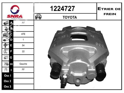 Venstre bremsekaliber foran Venstre bremsekaliber foran TOYOTA YARIS (_P9_) 1.0 VVT-i (KSP90_, KSP90R) (69 hp) 37529616 37529616