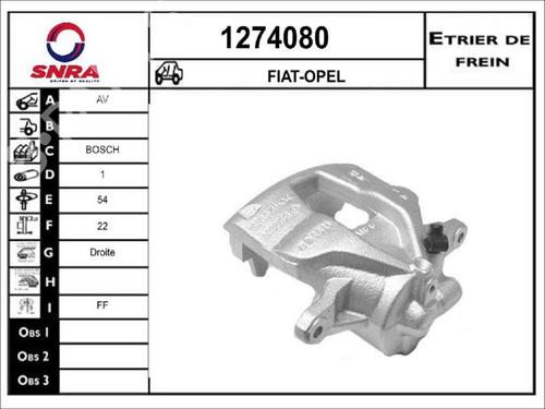 Right front brake caliper OPEL CORSA D (S07) 1.3 CDTI (L08, L68) | BP36575154M104 - Image 2