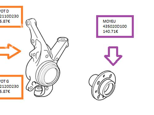 Used Right front steering knuckle Right front steering knuckle TOYOTA COROLLA Verso (ZER_, ZZE12_, R1_) 2.2 D-4D (AUR10_, AUR10R) (136 hp) 33602070 33602070