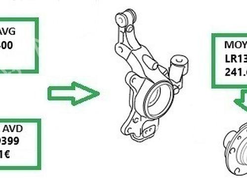 Used Left front steering knuckle Left front steering knuckle LAND ROVER DISCOVERY SPORT (L550) 2.0 D 4x4 (241 hp) 33742173 33742173