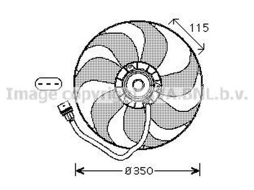 Used Radiator fan Radiator fan VW GOLF IV (1J1) 1.9 TDI (115 hp) 35913436 35913436