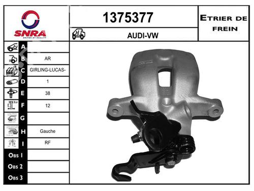 Bremssattel links hinten für Bremssattel links hinten 38912469 38912469