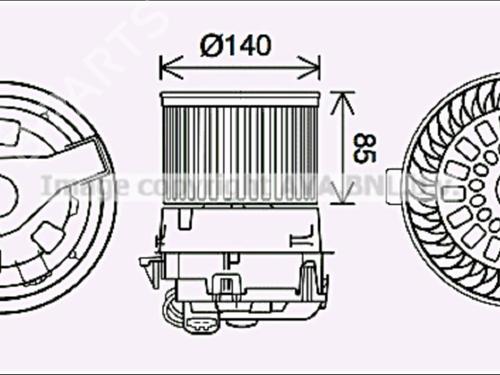 Used Heater blower motor Heater blower motor PEUGEOT 208 I (CA_, CC_) 1.4 HDi (68 hp) 35908887 35908887