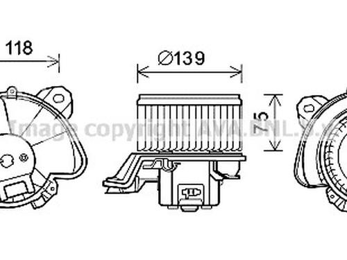 Used Heater blower motor Heater blower motor OPEL CORSA D (S07) [2006-2015] 33653550 33653550