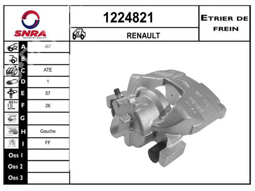 Used Left front brake caliper Left front brake caliper RENAULT SCÉNIC III (JZ0/1_) 1.5 dCi (110 hp) 35915769 35915769