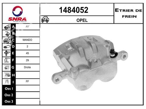 Used Right front brake caliper Right front brake caliper CHEVROLET CAPTIVA (C100, C140) 2.2 D (163 hp) 34705883 34705883