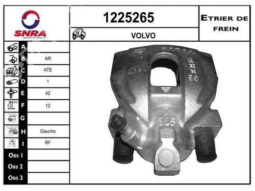 Used Left rear brake caliper Left rear brake caliper VOLVO V70 III (135) 2.4 D (163 hp) 35913362 35913362