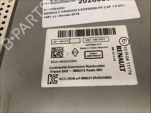 Used Radio Radio RENAULT KANGOO Express (FW0/1_) [2008-2026] 34615196 34615196