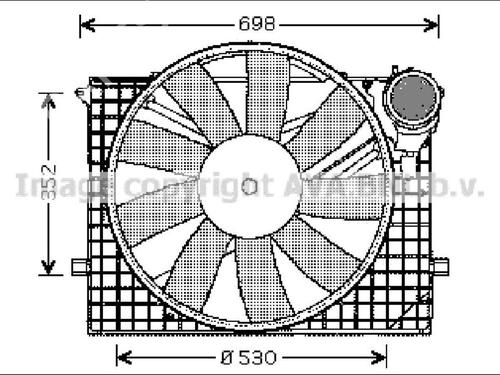 Used Radiator fan Radiator fan MERCEDES-BENZ S-CLASS (W220, V220) S 320 (220.065, 220.165) (224 hp) 33582013 33582013