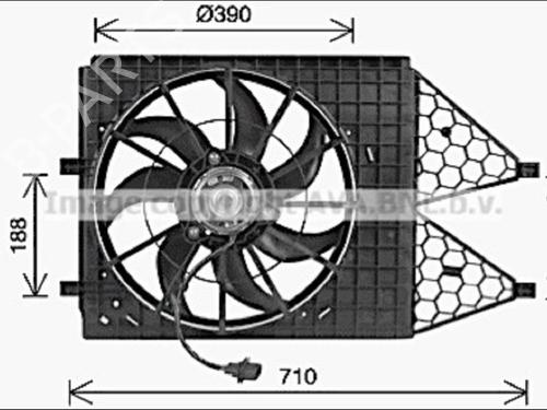 Used Radiator fan Radiator fan VW POLO V (6R1, 6C1) 1.2 (60 hp) 35910177 35910177