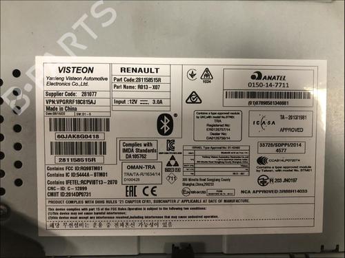 Radio DACIA SANDERO II 1.0 SCe 75 (B8JC, B8JD, B8NC) | BP35906602E6 - Image 3