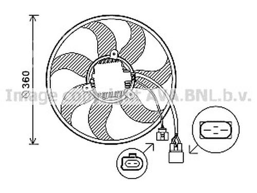 Used Radiator fan Radiator fan SEAT ALTEA XL (5P5, 5P8) 1.4 TSI (125 hp) 34451419 34451419