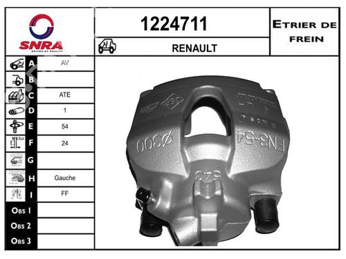 Used Left front brake caliper Left front brake caliper RENAULT SCÉNIC II (JM0/1_) [2003-2010] 33754498 33754498