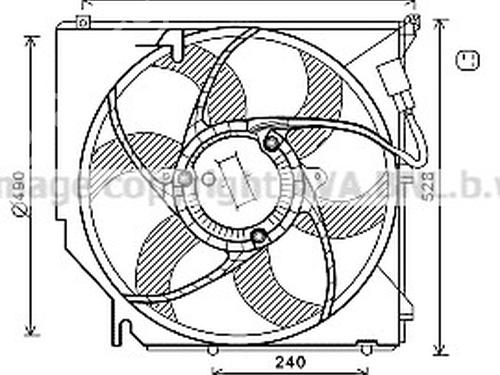 Used Radiator fan Radiator fan BMW X3 (E83) 2.0 d (150 hp) 33890455 33890455