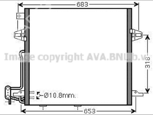 Used AC radiator AC radiator MERCEDES-BENZ R-CLASS (W251, V251) R 280 CDI 4-matic (251.020) (190 hp) 33587242 33587242
