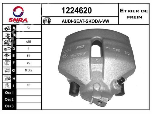 Used Right front brake caliper Right front brake caliper VW GOLF PLUS V (5M1, 521) [2004-2013] 34451667 34451667