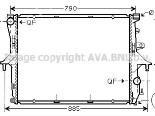 Used Water radiator Water radiator VW TOUAREG (7LA, 7L6, 7L7) 2.5 R5 TDI (174 hp) 33586532 33586532