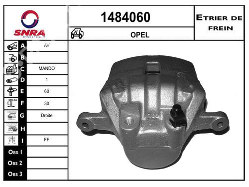 Used Right front brake caliper Right front brake caliper OPEL INSIGNIA A Saloon (G09) [2008-2017] 33851367 33851367