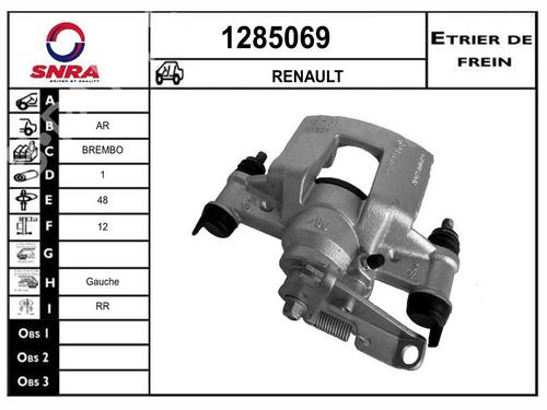 Used Left rear brake caliper Left rear brake caliper RENAULT MASTER III Van (FV) 2.3 dCi 125 FWD (FV0C, FV0D, FV0G, FV0H, FV0J, FV0K,... (125 hp) 35956262 35956262