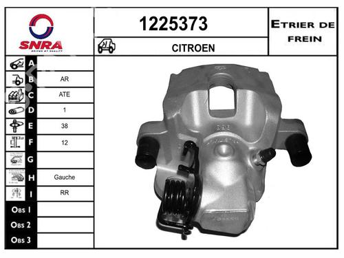 Etrier arriere gauche Etrier arriere gauche CITROËN C5 III (RD_) 2.0 HDi 165 (RDRHHA, RDRHH8) (163 hp) 33837568 33837568