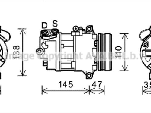 Used AC compressor AC compressor BMW 3 Touring (E46) [1999-2005] 33574636 33574636