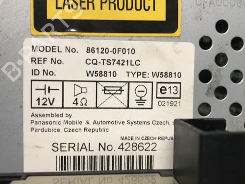 Used Radio Radio TOYOTA COROLLA Verso (ZER_, ZZE12_, R1_) 2.2 D-4D (AUR10_, AUR10R) (136 hp) 33602063 33602063