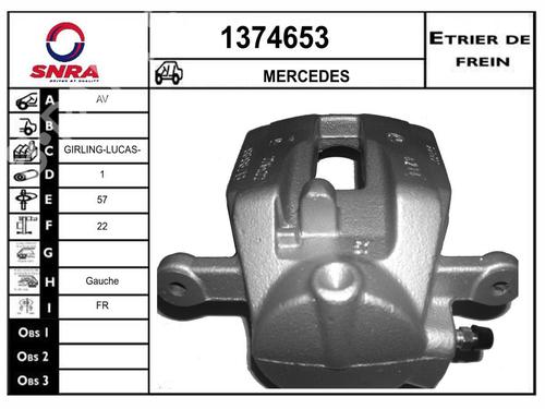 Used Left front brake caliper Left front brake caliper MERCEDES-BENZ A-CLASS (W169) A 200 (169.033, 169.333) (136 hp) 36247903 36247903