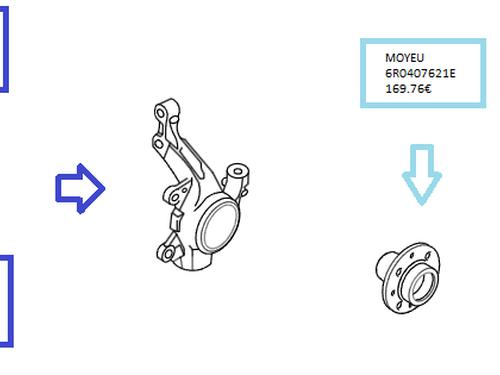 Used Right front steering knuckle Right front steering knuckle SKODA FABIA II (542) [2006-2014] 33592279 33592279