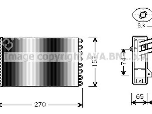 Used Heater matrix Heater matrix 36582440 36582440
