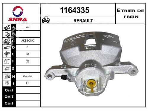 Used Left front brake caliper Left front brake caliper RENAULT TALISMAN (LP_) 1.6 dCi 130 (130 hp) 35940377 35940377
