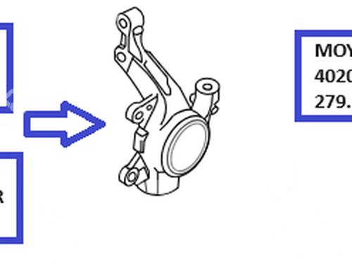 Left front steering knuckle RENAULT MASTER III Van (FV) 2.3 dCi 110 FWD (FV0R, FV0W, FV1A) | BP33596880M25 - Image 2
