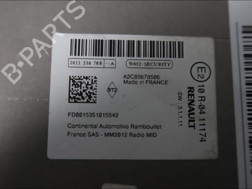 Used Radio Radio RENAULT CAPTUR I (J5_, H5_) 0.9 TCe 90 (90 hp) 33576214 33576214