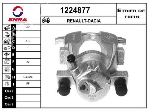 Used Left front brake caliper Left front brake caliper RENAULT CLIO IV (BH_) 1.5 dCi 90 (90 hp) 35912132 35912132