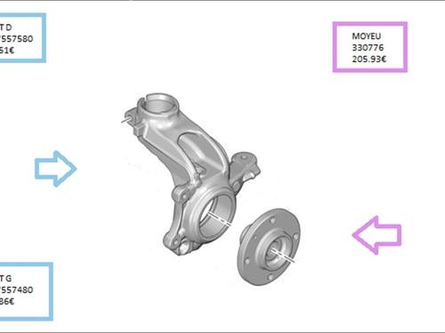 Right front steering knuckle CITROËN C3 II (SC_) 1.2 VTi 82 | BP33587815M26 - Image 2